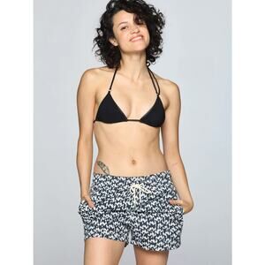 Arrels Barcelona Swim Shorts Size LARGE Black Love(s) X MALIKA FAVRE NWOT